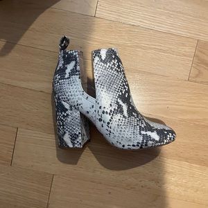 Steve Madden snake skin booties